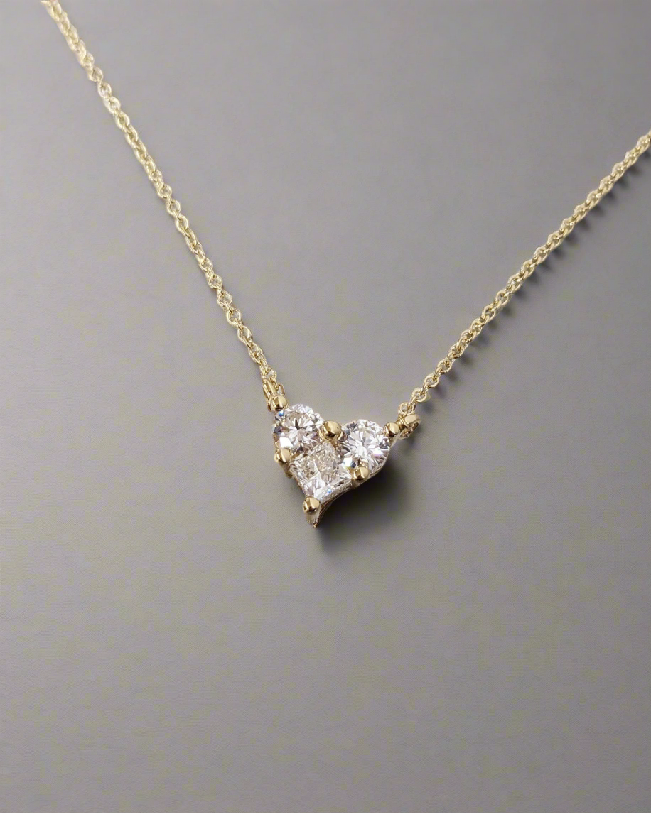 Necklace - Classic Trio Moissanite Necklace