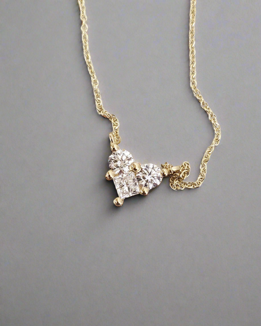 Necklace - Classic Trio Moissanite Necklace