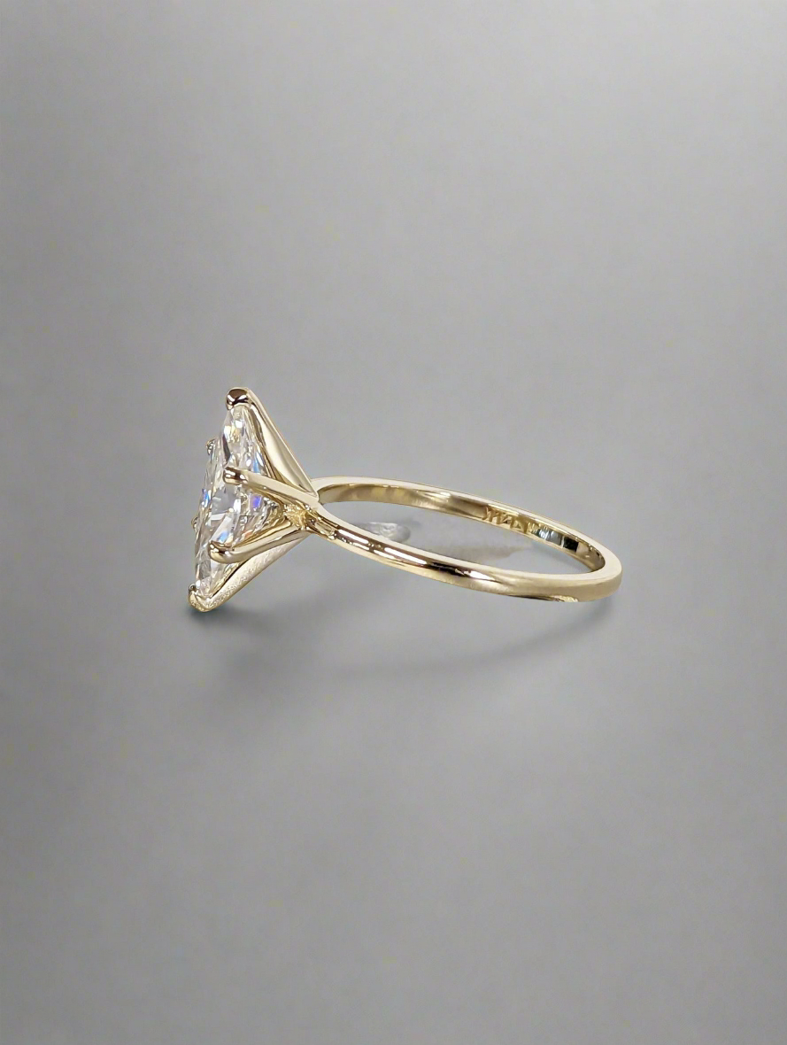 Engagement Ring - Marquise Moissanite Solitaire