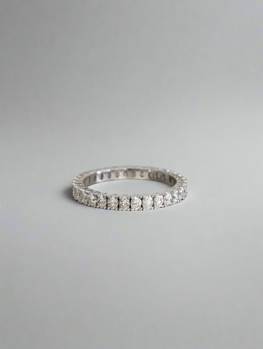 Wedding Band - Oval Moissanite Full Eternity Ring