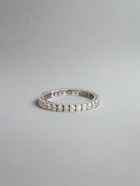 Wedding Band - Oval Moissanite Full Eternity Ring