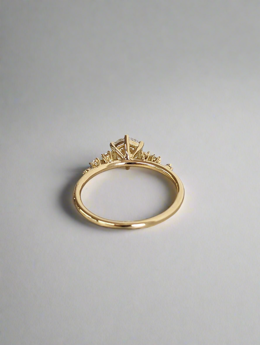 Engagement Ring - Round Moisanite Snowdrift