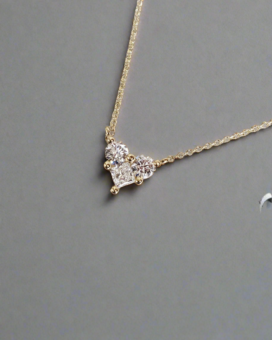 Necklace - Classic Trio Moissanite Necklace