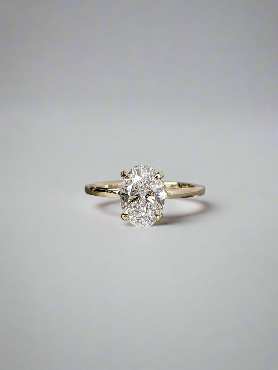 Engagement Ring - Oval Moisanite Solitaire