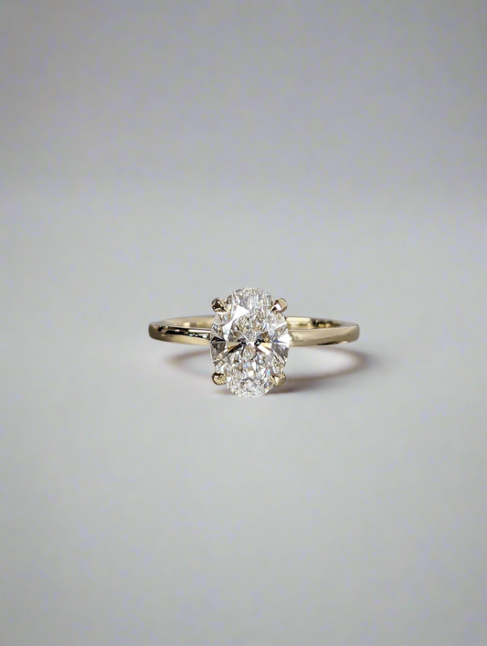 Engagement Ring - Oval Moisanite Solitaire