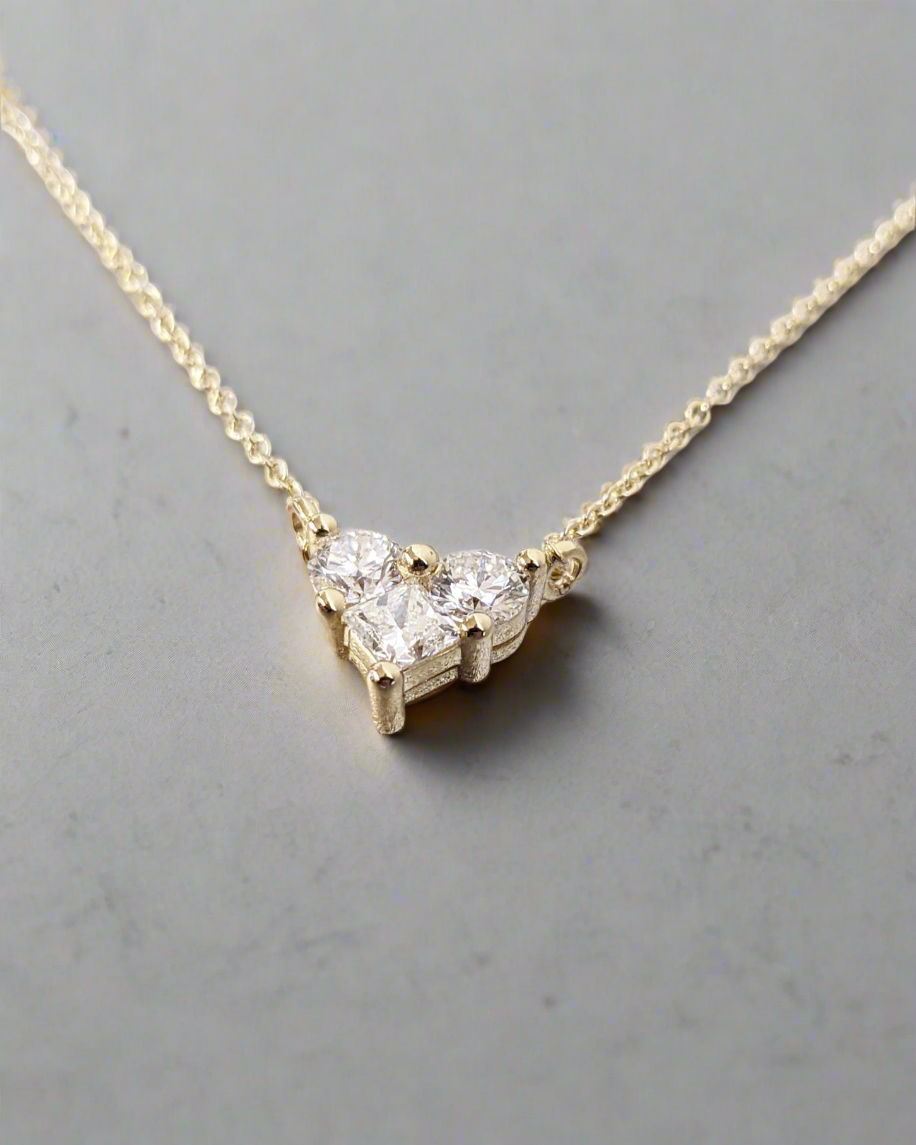 Necklace - Classic Trio Moissanite Necklace