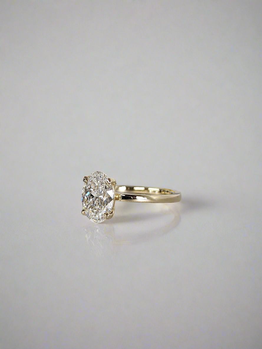 Engagement Ring - Oval Moisanite Solitaire