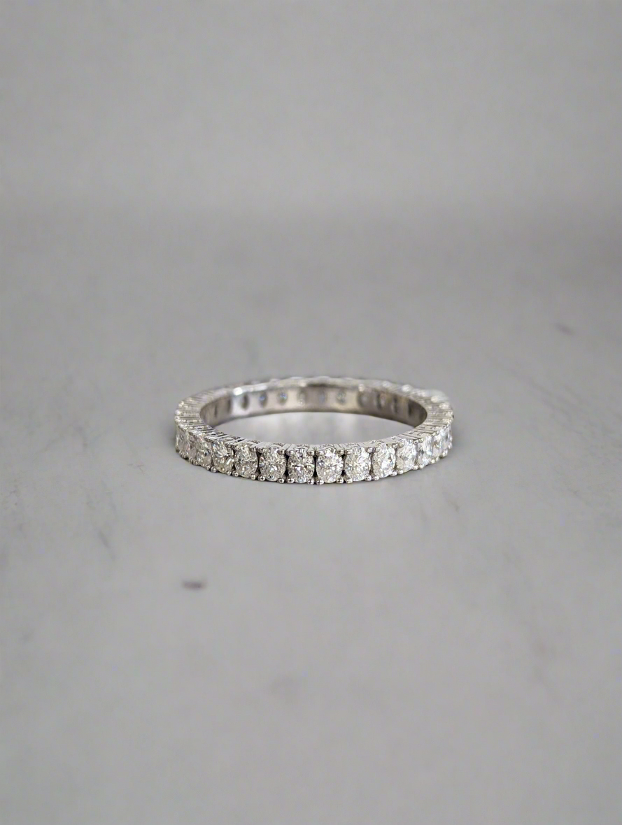 Wedding Band - Oval Moissanite Full Eternity Ring