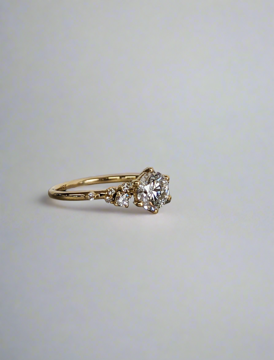 Engagement Ring - Round Moisanite Snowdrift