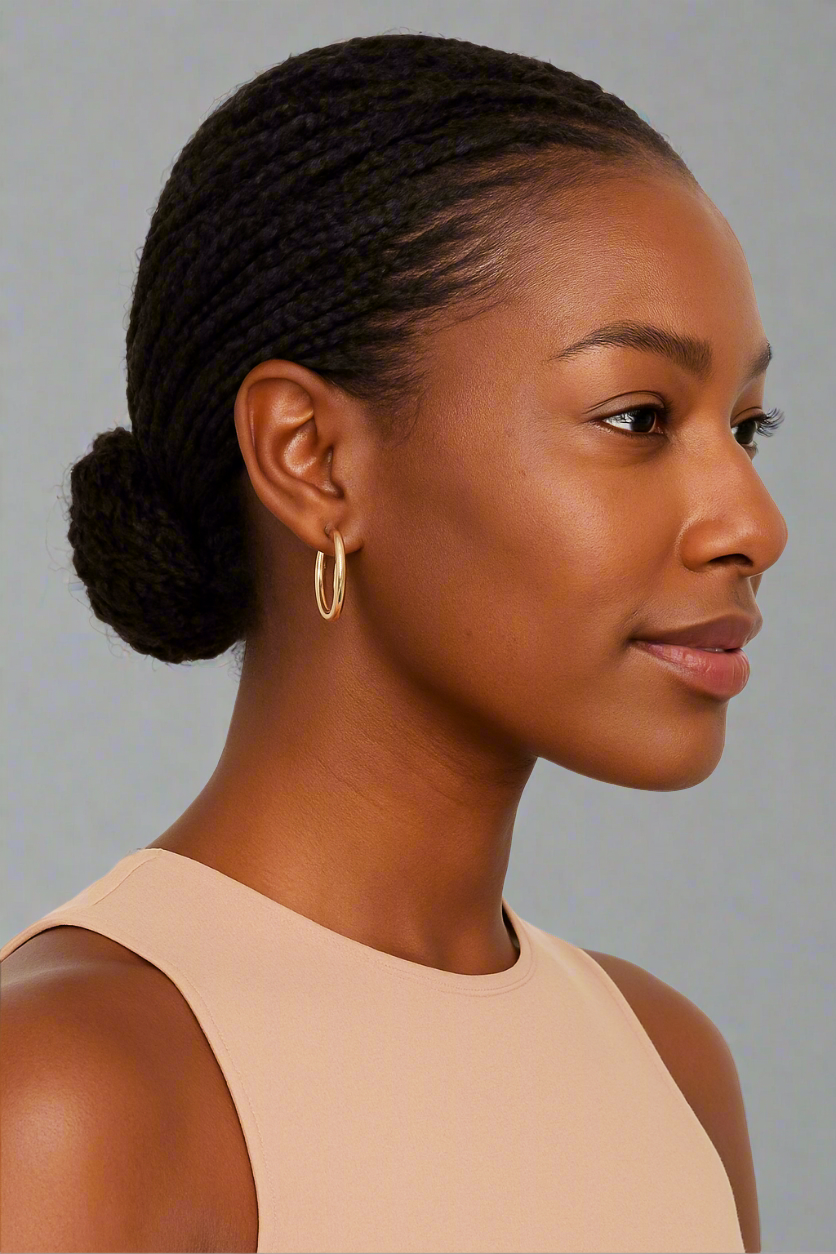 Hoop Earrings - Light Hoop Earrings 9ct Yellow Gold