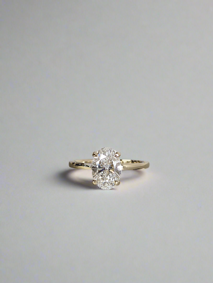 Engagement Ring - Oval Moisanite Solitaire