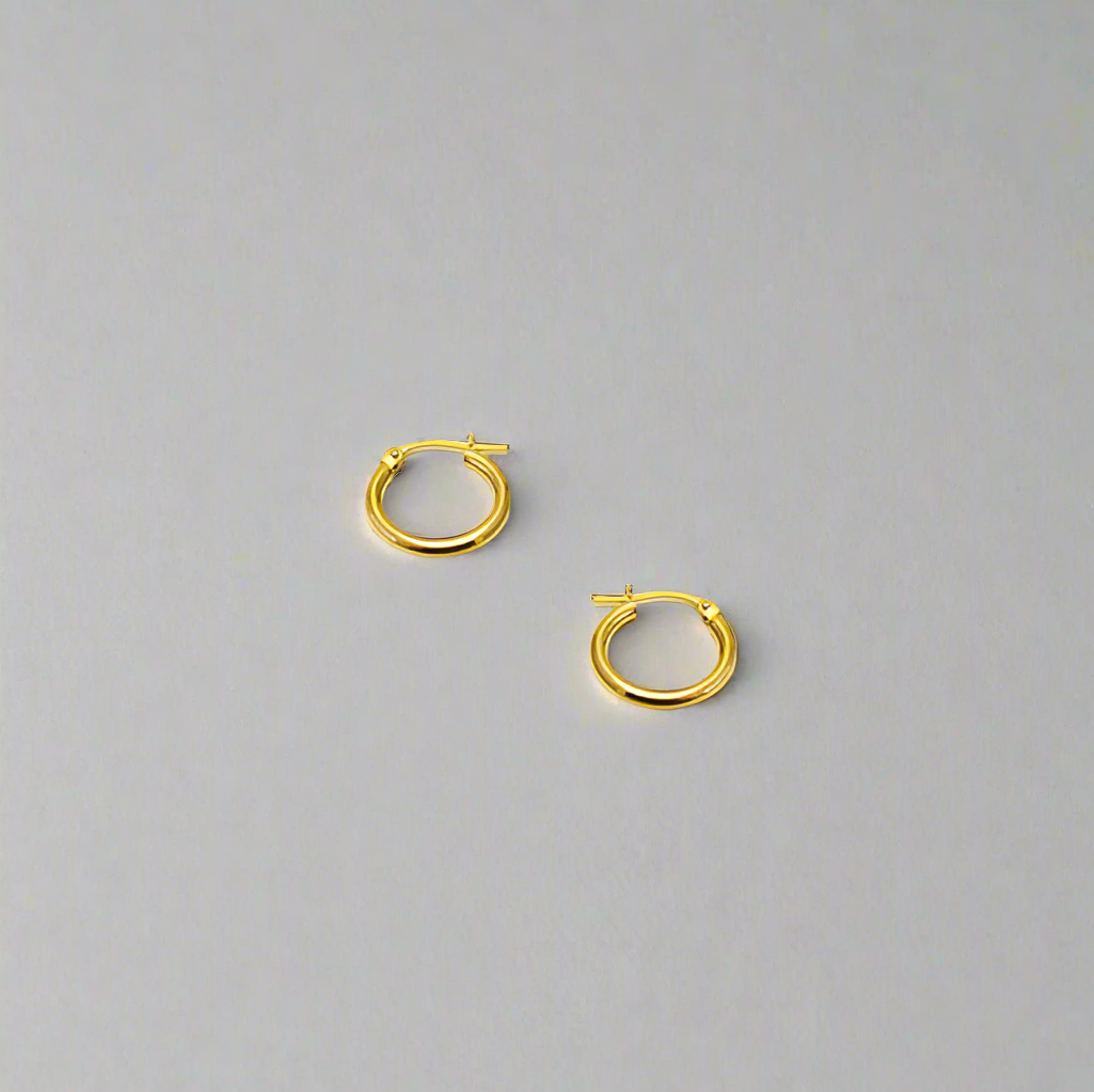 Hoop Earrings - Light Hoop Earrings 9ct Yellow Gold