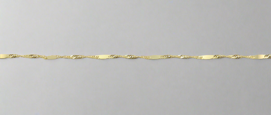 Necklace - 9ct Yellow Gold Singapore (with plate) Chains