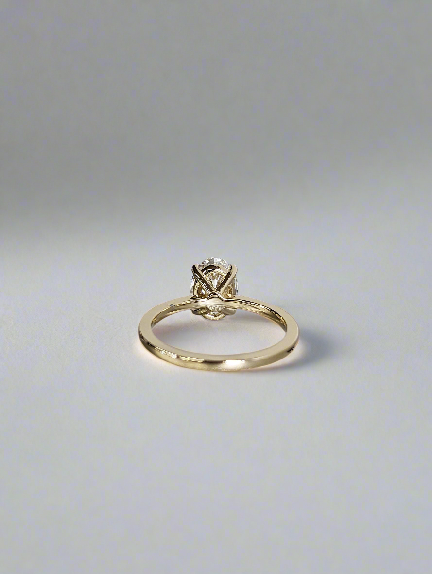 Engagement Ring - Oval Moisanite Solitaire