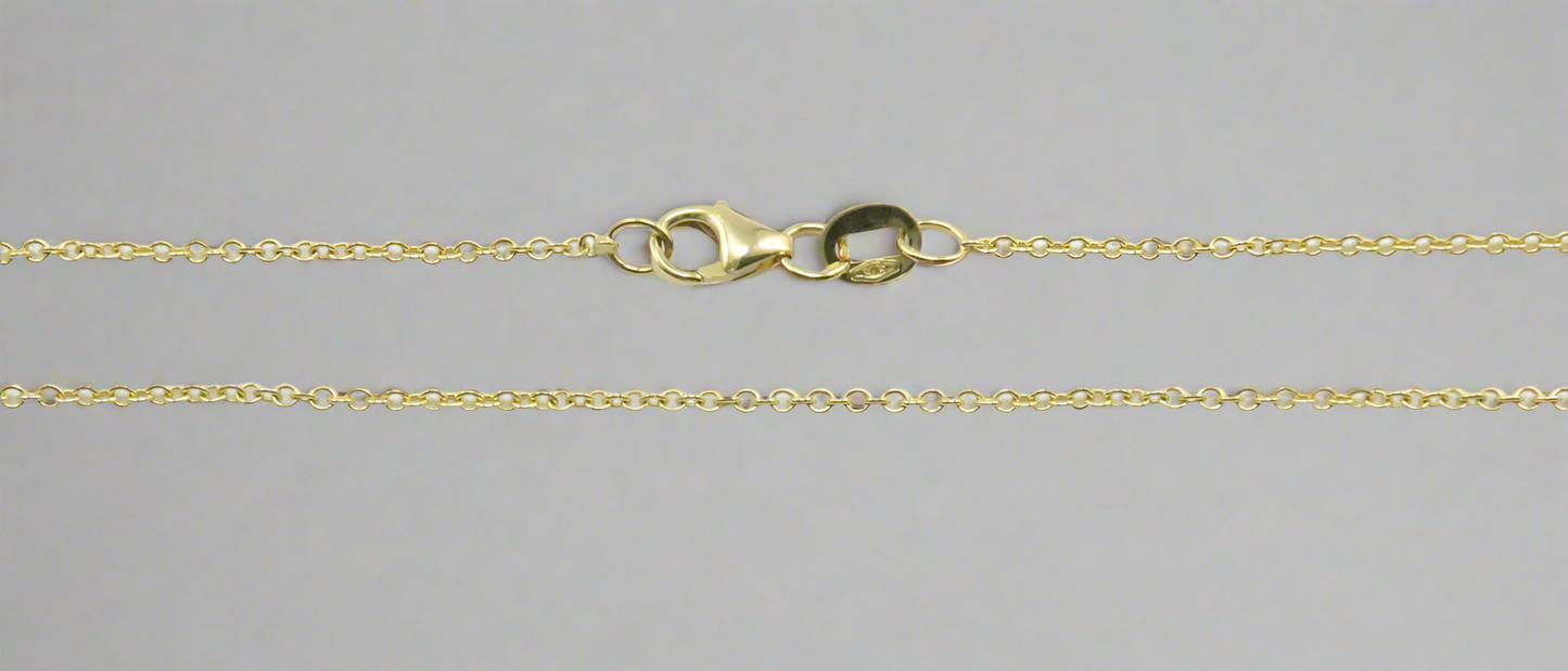 Necklace - 9ct Yellow Gold Rolo Belcher (Round Anchor) Chains