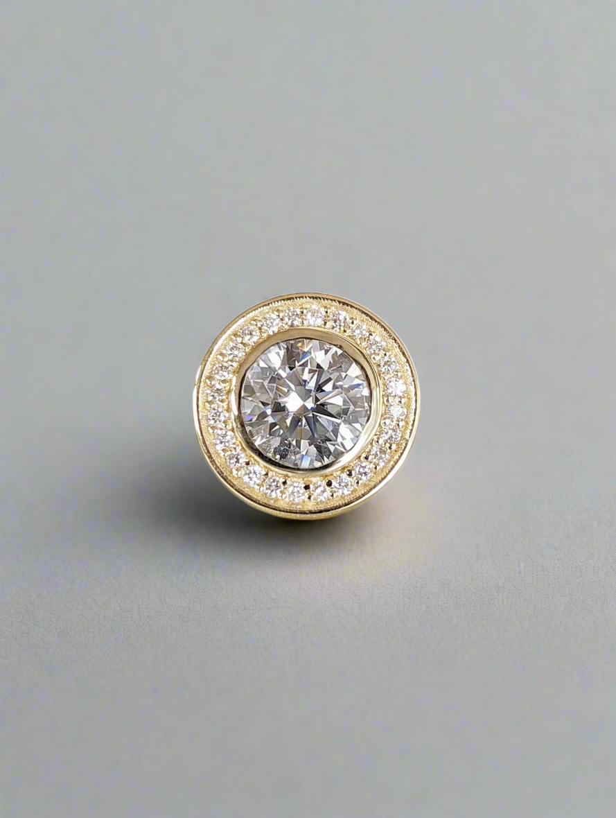 Stud Earrings - Simulant Diamonds Halo Earrings