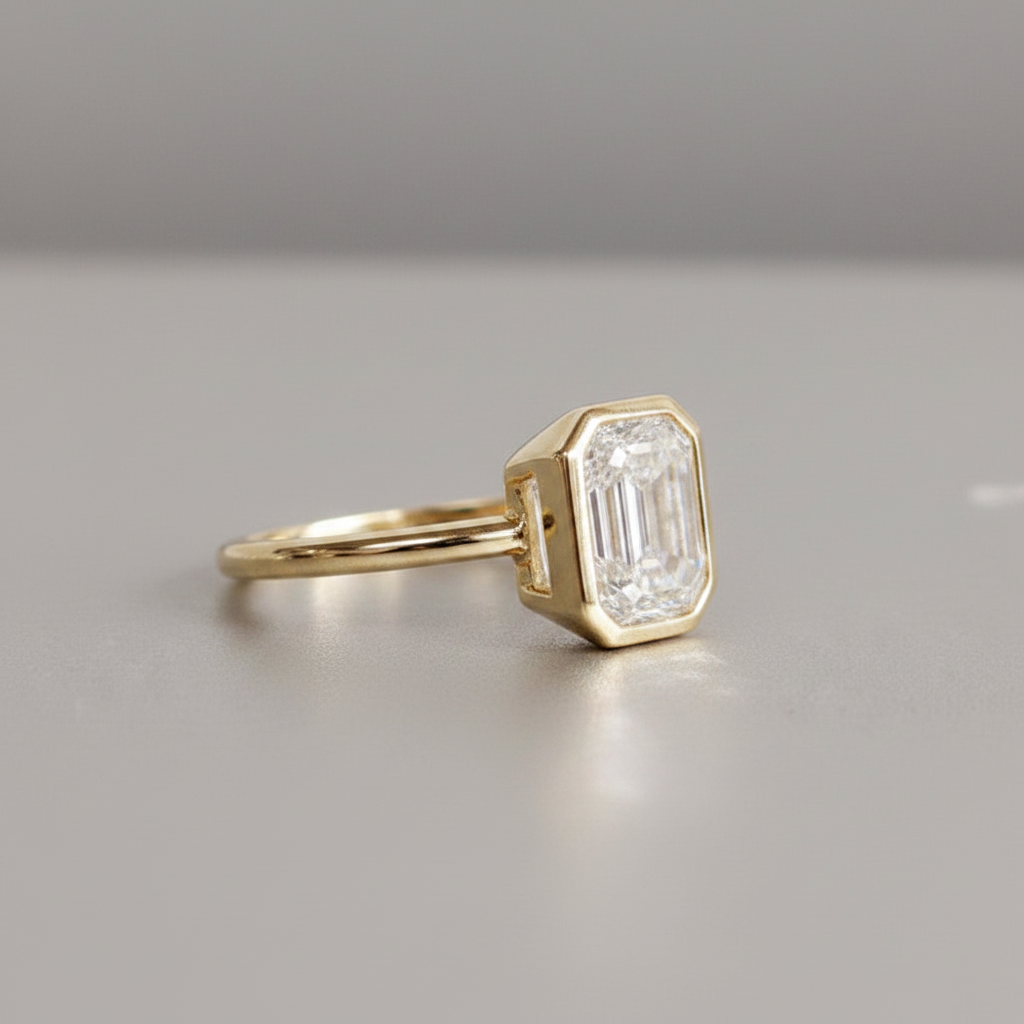 9ct Yellow Gold Bezel Set